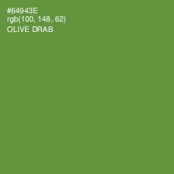 #64943E - Olive Drab Color Image